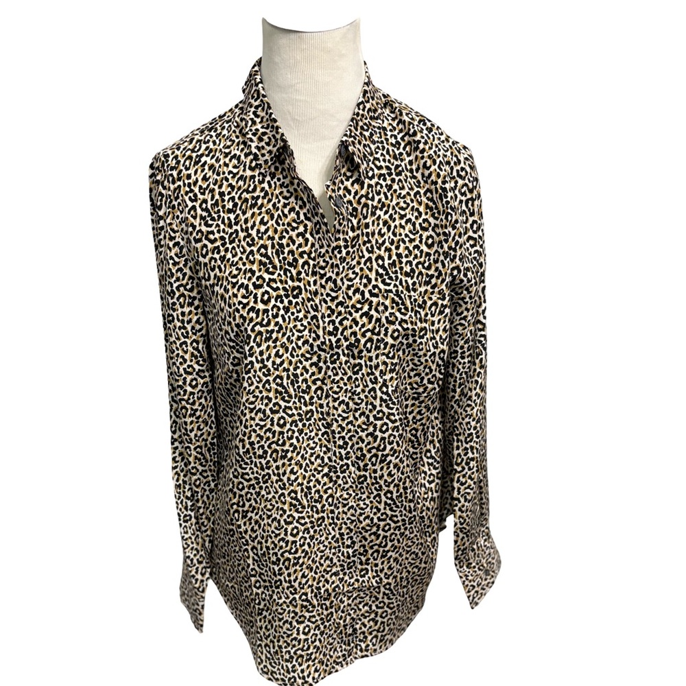 J. Crew Women’s Leopard Print Blouse — Size 6